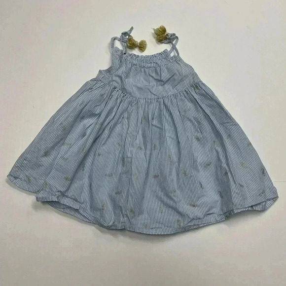 Tommy Bahama Girls Seahorse Sundress Blue and White Striped Size 24 months - Picture 1 of 3